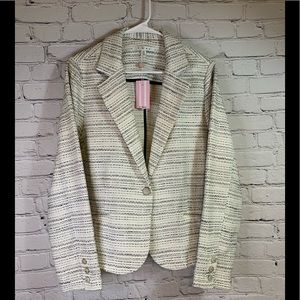 NWT CAbi White and Black Static Jacket